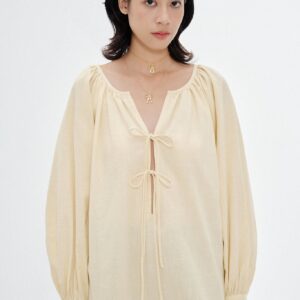 Áo kiểu - Yellow Puff Sleeve Top